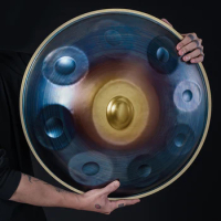 Hluru 9 note handpan 22 inch tambourine handmade meditation instrument yoga music drum gift professional steel tongue drum