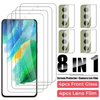 For Samsung Galaxy S21 FE 5G 8in1 HD Screen Tempered Glass Case For Samsung S21FE S20 FE 4G Camera Lens Protective Film Cover