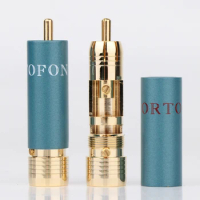 4pcs Gold-plated HIFI RCA Plug Hi-end Ortofon Reference 8NX RCA Connectors Self locking Plug use for