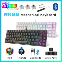 Royal Kludge RK61 RK68 RK84 RK G68 Mechanical Keyboard Wireless Bluetooth Dual Mode Keyboard Gaming Keyboard