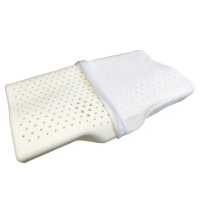 【ISHUR 伊舒爾】天然乳膠枕1入 肩頸釋壓型(獨家贈天絲枕套1入/泰國乳膠/蝶型/枕頭 速達)