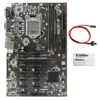 B250B BTC Mining Motherboard with Thermal Grease+Switch Cable 12 PCI-E Slot LGA1151 SATA3.0 USB3.0 Support DDR4 DIMM RAM