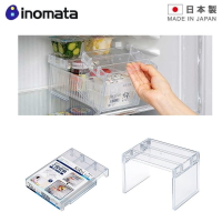 asdfkitty*日本製 INOMATA 透明ㄇ字型收納架-小/冰箱整理架高層板-公仔.扭蛋展示架