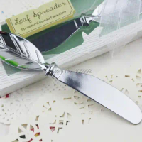 New Butter knife arrival stainless steel Leaf Spreader 100PCS / LOT wedding favors and gifts
