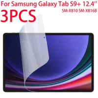3PCS For Samsung Galaxy Tab S9+ S9 Plus 12.4'' WiFi 5G 2023 PET Soft Film Screen Protector For S9 Plus Protective Film SM-X810