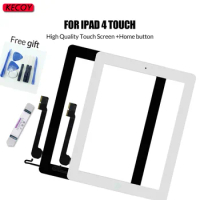 1Pcs Touchscreen For iPad 4 A1458 A1459 A1460 Front Touch Screen Glass Digitizer Panels Replacement Assembly With Button+Tools