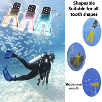 Silicone Snorkel Diving Mouthpiece Scuba Moldable Bite Mouthpiece Regulator Plastic Snorkel Mouthpie