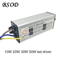 BSOD Led Driver 10W 20W 30W 50W Power Supply Led Transformer Constant Current 600ma 900mA Waterproof IP67 for Led Lighting
