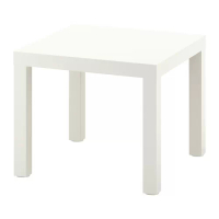 LACK 邊桌, 白色, 55x55 公分