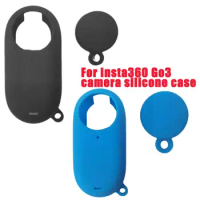 Silicone Protective Case Lens Cap Cover For For Insta360 GO 3 Anti-slip Charging Box Protective Cover Accessories B9K7