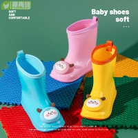 兒童雨鞋可愛卡通小鹿雨鞋中筒水鞋軟底兒童室外寶寶雨鞋