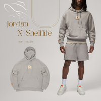 Nike Jordan X Shelflife 帽T 長袖 連帽上衣 灰 橘 喬丹 聯名款 男款 DV6997-016