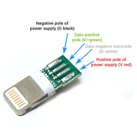 2Pcs Lightning Dock USB Plug With Chip Board Male Connector Welding Data OTG Line Interface DIY Data Cable For Phone