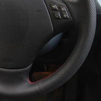 ผ้าคลุมพวงมาลัยรถยนต์หนังเทียมสีดำ สำหรับ BMW E90 320 318i 320i 325i 330i 320d X1 328xi 2007 อุปกรณ์