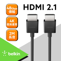 Belkin 原廠HDMI線 超高速 4K 2.1連接線 (2m)