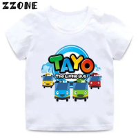 2024 Hot Sale Tayo the Little Bus Cartoon Kids T-Shirts Girls Clothes Baby Boys Summer T shirt Short Sleeve Children Tops