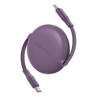 สายชาร์จ รุ่น YOYO RETRACTABLE USB-C TO USB-C [1M/3.3FT/3A-60W] สีม่วง