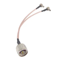 N Male to 2 X TS9/CRC9 Male Connector Y type Antenna Cable Splitter Combiner Pigtail Cable RG316 15CM for HUAWEI 3G/4G modem