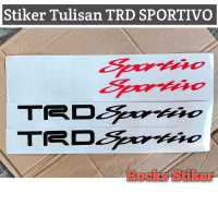 Stiker Body Pintu tulisan TRD Sportivo merah dan hitam universal Rush