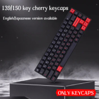 Japanese Bushido Keycaps personalizada Black Red Dye-Sub Cherry Profile PBT Keycap For Cherry MX Switch Mechanical Keyboard 7U