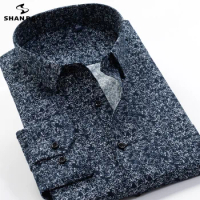 SHAN BAO brand men's floral print shirt 2022 spring new trend men's casual loose long-sleeved shirt 5XL 6XL 7XL 8XL 9XL 10XL