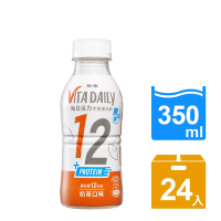 金車/伯朗 VitaDaily每日活力牛奶蛋白飲-無加糖奶茶口味350ml-24罐/箱