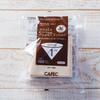 【CAFEC】日本三洋產業CAFEC ABACA 麻纖維錐形咖啡濾紙 1-2杯份/100張/棕色(AC1-100B)