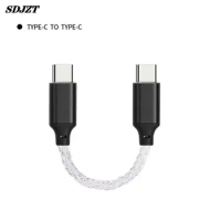 1PC Type C To Type C DAC Hifi Adapter Earphone Amplifie Digital Decoder AUX Audio Cable Converter Android OTG Adapter Cable