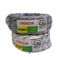 Kabel NYMHY Orenchi 2 x 1.5 SNI Kabel Listrik Serabut Tembaga  2x1.5 Hitam Putih