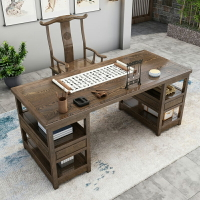 中式書法桌實木畫案仿古國學桌寫字臺茶桌書畫桌木書桌原木辦公桌