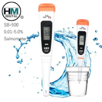 HM SB-500 portable salinity meter LCD digital Display Kitchen Food laboratory Seawater Salinity Salinometer Salt Meter 30%off