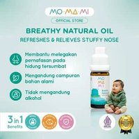 Momami Breathy Natural Oil 10ml - Minyak Esensial untuk Melegakan Pernafasan & Hidung Tersumbat Bayi