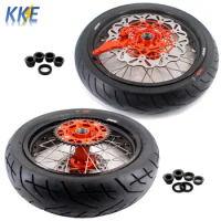 KKE 3.5/4.25 Supermoto CST Tires Wheels Rims Set For KTM SX SXF XC XCW EXC EXC-F 125 150 200 250 350 400 450 505 530 2003-2022