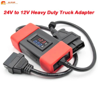 24V to 12V Heavy Duty Truck Diesel Adapter Connector Cable Tools use for Thinkdiag OBD2 Scanner and Launch Truck easydiag 2.0