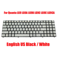 US Laptop Keyboard For Quanta LG9 LG9A LG9B LG9C LG9C LG9CA MP-12K73US-920H MP-12K73US-920H AELG9U01010 English White/Black New