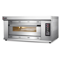 Original supplier Wholesale Efficient 1 deck 2 tray electric pizza deck oven with SLATE and baking utensils