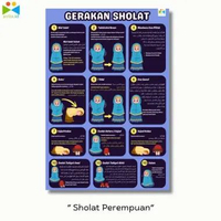 Poster Edukasi Anak / Poster Edukasi Belajar Anak / Poster Edukasi Pendidikan Belajar Anak Sholat Pe