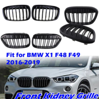 Front Kidney Grille Air Inlet Black Racing Grill Fit For BMW X1 F48 F49 2016-2019 XDrive Car Accessories Replacement Part