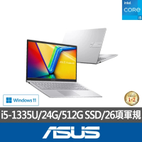 【ASUS 華碩】特仕版 15.6吋輕薄筆電(VivoBook X1504VA/i5-1335U/8G/512G SSD/Win11/+16G記憶體)