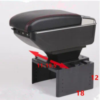 For Hyundai Trajet Atos Elantra Getz H1 i20 Matrix Pony car armrest storage box center console leather cup holder car styling