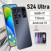 S24 Ultra Smartphone 5G Original Android 7.0HD Cellphones Face Unlocked 16GB+1TB Mobile Phones Global Version 7000mAh Cell Phone