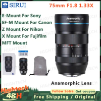 Sirui 75mm F1.8 1.33x Anamorphic Lens For Nikon Z Sony E Canon RF/EF-M FujiFilm X L Mount Cameras