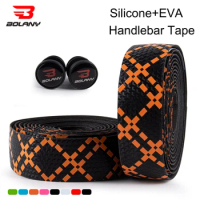 BOLANY Silicone Handlebar Tape Road Bicycle Wrap Shockproof Sweat Non-slip Belt Cycling Sports Accessories Parts 1pair