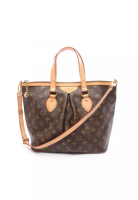 Louis Vuitton Pre-Loved Louis Vuitton Palermo PM monogram Handbag PVC leather Brown 2WAY