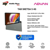 ADVAN TAB SKETSA 5 4G (8GB/128GB) | 2K IPS LCD 11,97in, 90Hz | Mediatek Helio G99 | 8000mAh 20W | 4G