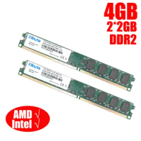 Xllbyte DIMM DDR2 800Mhz/667Mhz 4GB(2GB*2Pieces) PC2-6400/PC2-5300 memory for Desktop RAM,good quality and High Compatible!