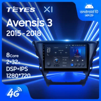 TEYES X1 For Toyota Avensis 3 2015 - 2018 Car Radio Multimedia Video Player Navigation GPS Android 10 No 2din 2 din dvd