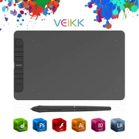 VEIKK VK1060Pro 10x6 inch Graphics Tablet Animation Drawing Board 8192 pressure attery-Free Pen For OSU game Online Education