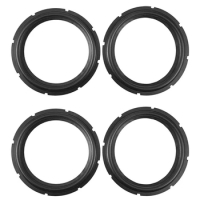 10Inch Perforated Rubber Speaker Foam Edge Subwoofer Surround Rings Replacement Parts For Speaker Repair(Black)(4Pcs)