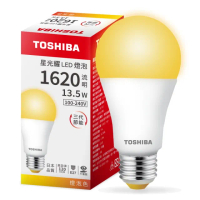 【TOSHIBA 東芝】8入組 星光耀 13.5W LED燈泡 燈泡色